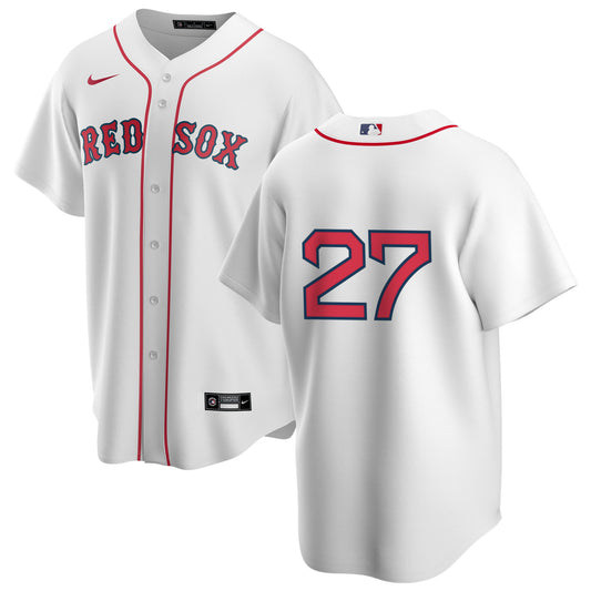 Men's Nike Boston Red Sox Carlton Fisk #27 Home Official Replica Player Jersey - Pro Jersey Sports