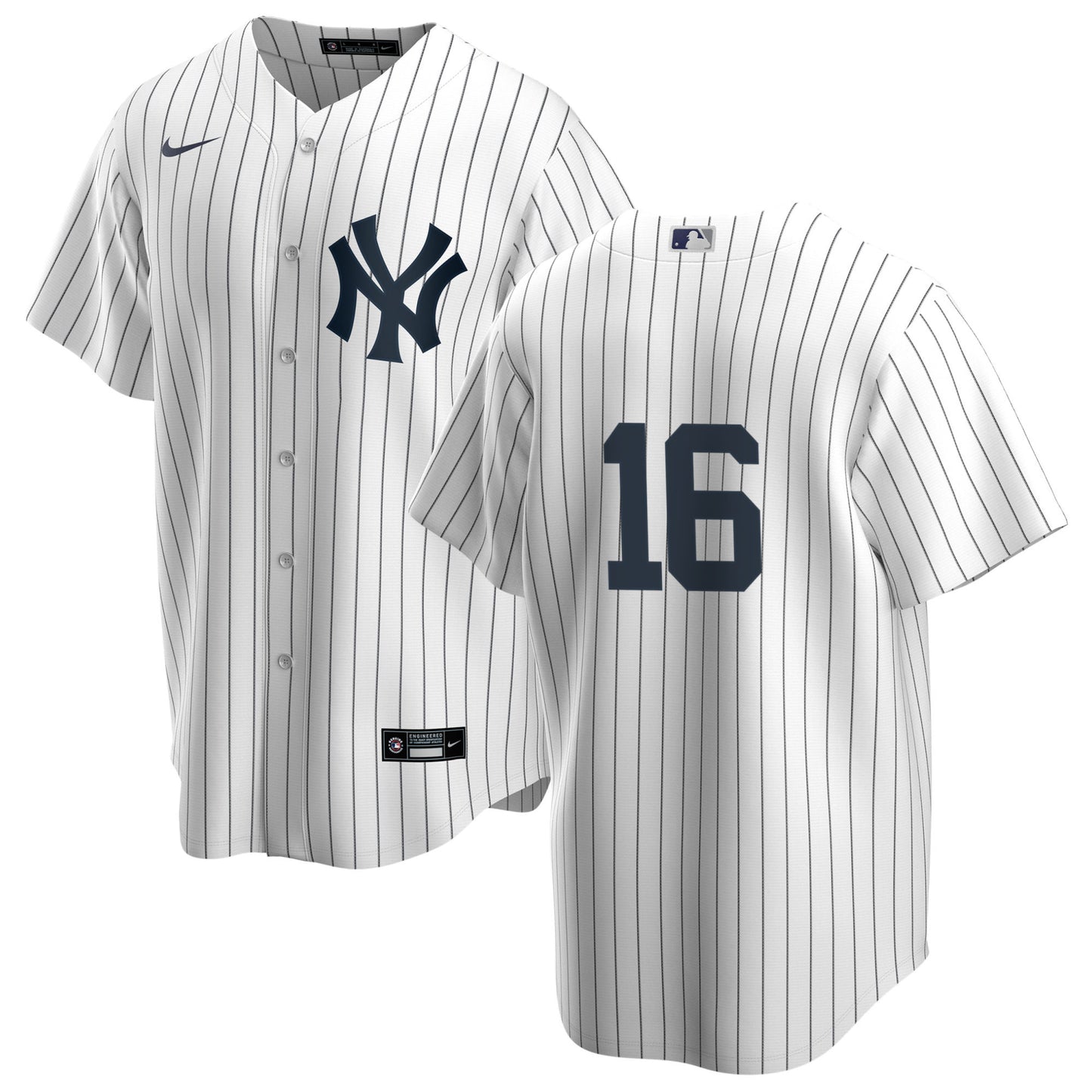 Men's Nike Whitey Ford #16 White New York Yankees Home Official Replica Player Jersey