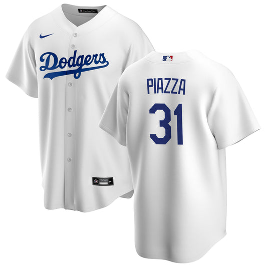 Men's Mike Piazza Los Angeles Dodgers Nike White Home Replica Team Jersey