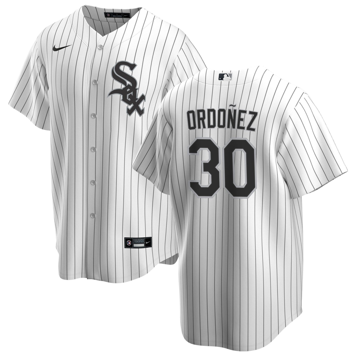 NIKE Men's Magglio Ordonez Chicago White Sox Home Replica Jersey With Premium Lettering