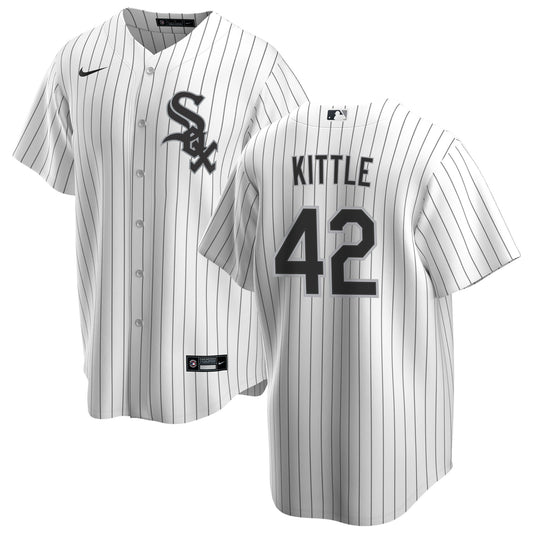 NIKE Men's Ron Kittle Chicago White Sox White Home Premium Stitch Replica Jersey