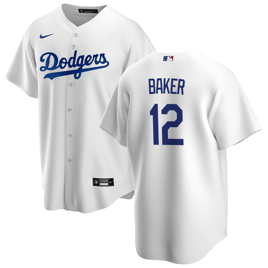 Men's Dusty Baker Los Angeles Dodgers Nike White Home Replica Team Jersey