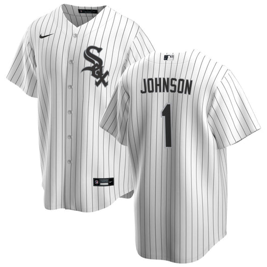 NIKE Men's Lance "One Dog" Johnson Chicago White Sox Home Replica Jersey With Premium Lettering