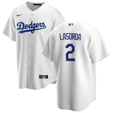 Men's Tommy Lasorda Los Angeles Dodgers Nike White Home Replica Team Jersey - Pro Jersey Sports