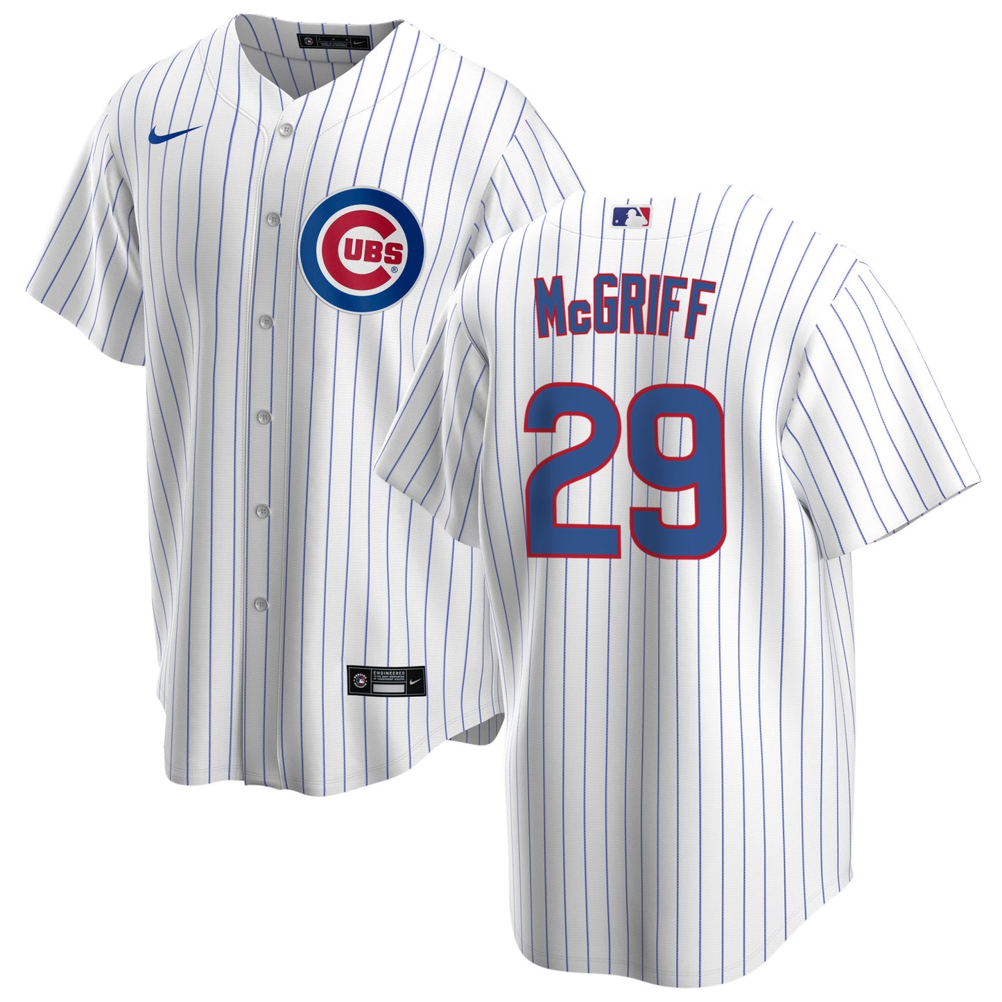 NIKE Men's Chicago Cubs Fred McGriff Premium Twill White Home Replica Jersey