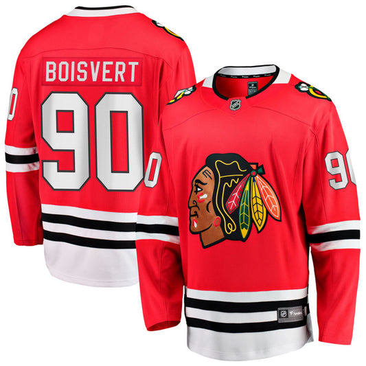 Men's Sacha Boisvert Chicago Blackhawks Red Home Fanatics Breakaway Premium Replica Jersey