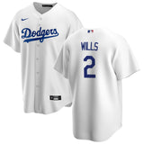 Men's Maury Wills Los Angeles Dodgers Nike White Home Replica Team Jersey - Pro Jersey Sports