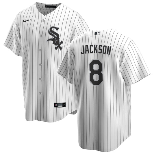 NIKE Men's Bo Jackson Chicago White Sox White Home Premium Stitch Replica Jersey
