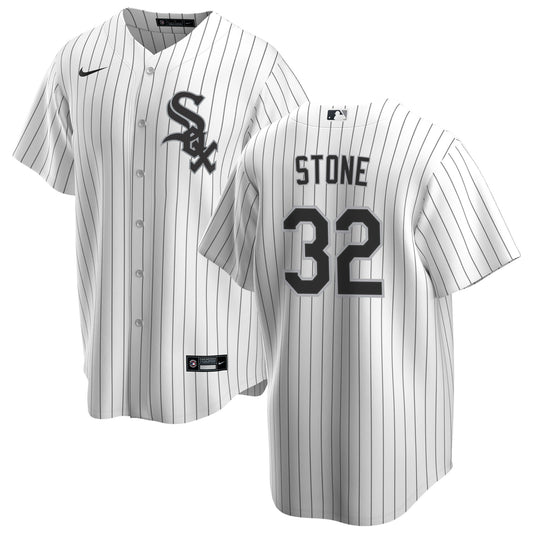 Steve Stone Chicago White Sox NIKE Replica Men's Home Jersey With Premium Lettering