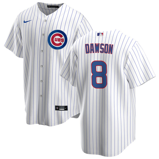 NIKE Men's Chicago Cubs Andre Dawson Premium Twill White Home Replica Jersey