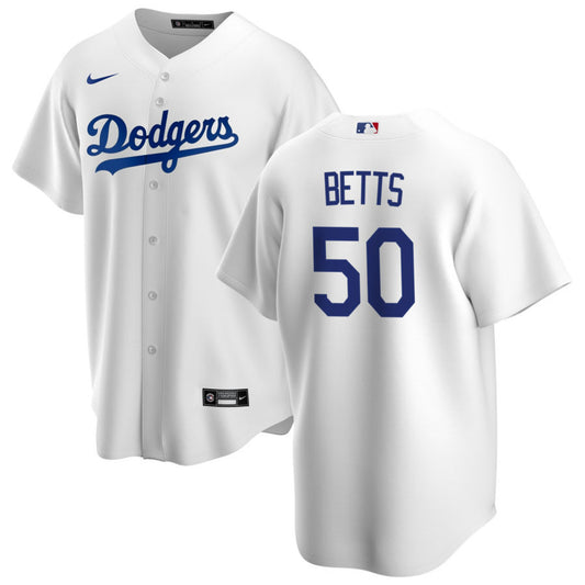 Men's Mookie Betts Los Angeles Dodgers Nike White Home Replica Team Jersey