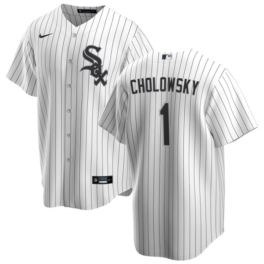 Men's Chicago White Sox Roch Cholowsky Nike White Home Premium Replica Jersey