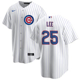 NIKE Men's Derrek Lee Chicago Cubs Premium Twill White Home Replica Jersey - Pro Jersey Sports
