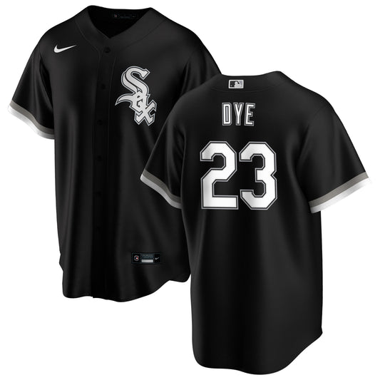 Jermaine Dye Chicago White Sox NIKE Replica Men's Alternate Black Jersey With Premium Lettering