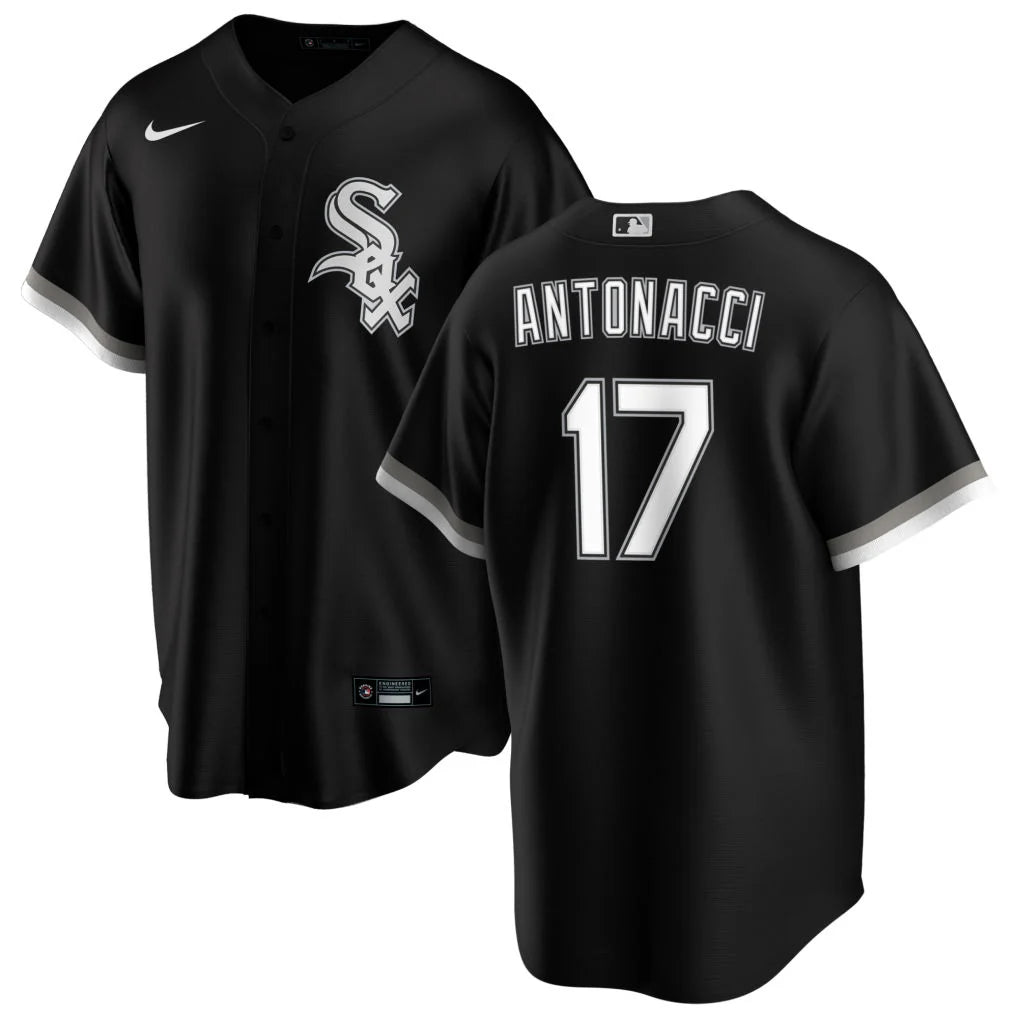 Men's Sam Antonacci Chicago White Sox NIKE Replica Black Alternate Jersey