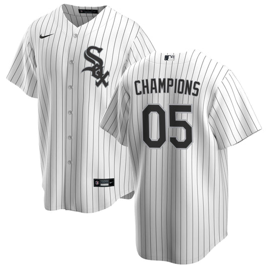 NIKE Men's 2005 World Series Champions Chicago White Sox White Home Premium Stitch Replica Jersey