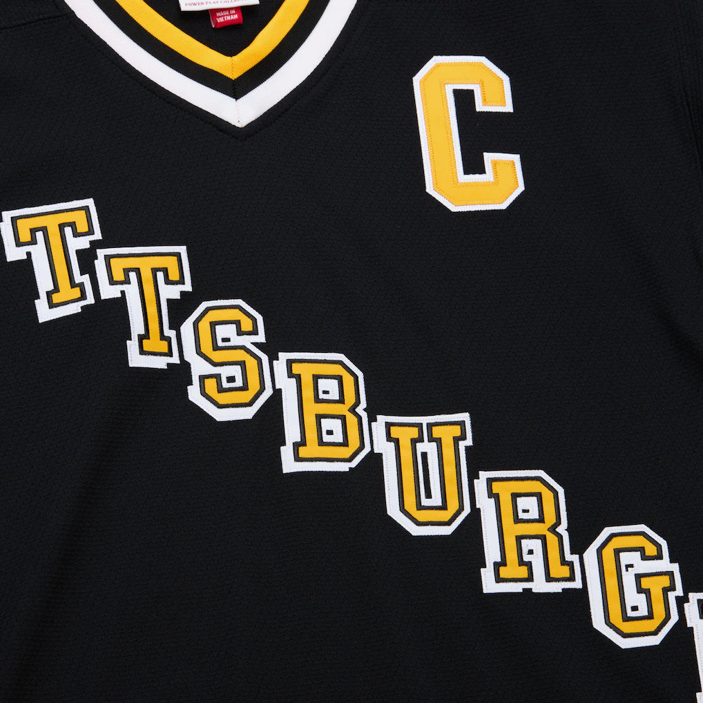 Men's Mario Lemieux Pittsburgh Penguins 1992-93 Black Power Play Player Jersey - Pro Jersey Sports