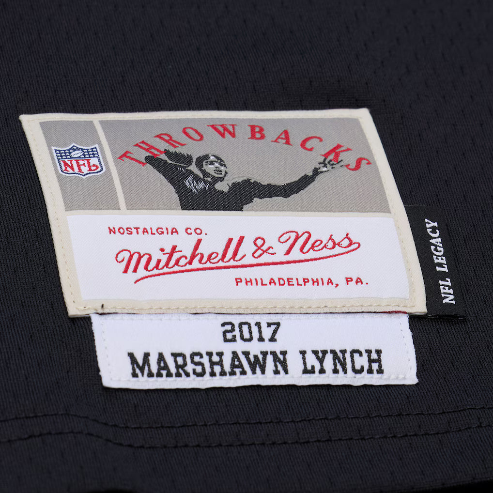 Mitchell & Ness Marshawn Lynch Las Vegas Raiders Black Retired Player Legacy Replica Jersey