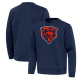 Antigua Chicago Bears Navy Relevant Lightweight Full Chest Pullover Sweatshirt - Pro Jersey Sports