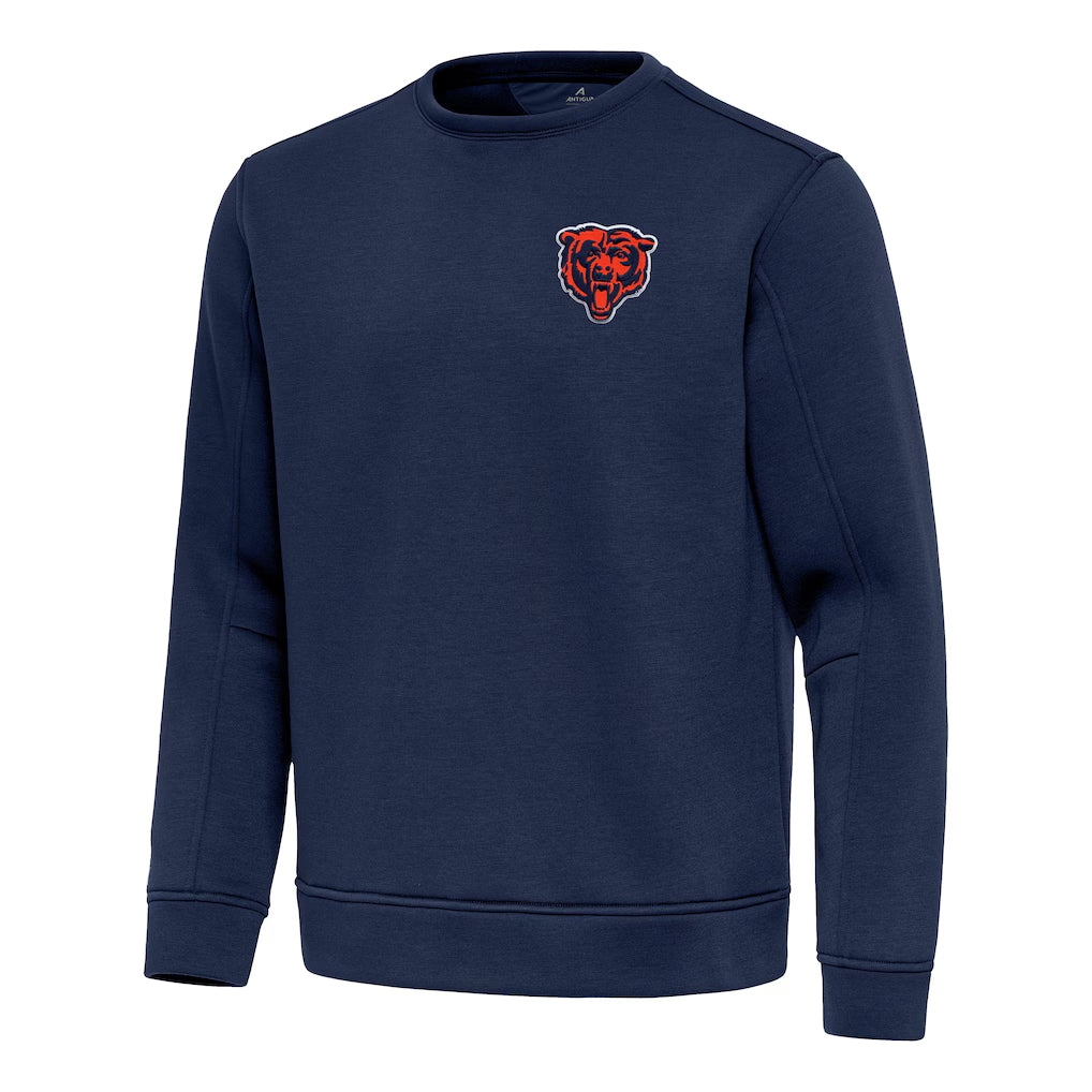 Antigua Chicago Bears Navy Relevant Lightweight Left Chest Pullover Sweatshirt