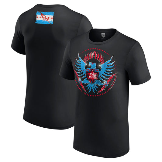 Men's WWE CM Punk Official Seal Black T-Shirt - Pro Jersey Sports