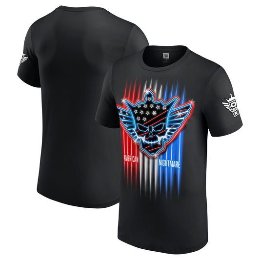 Men's WWE Cody Rhodes Black Neon American Nightmare T-Shirt - Pro Jersey Sports