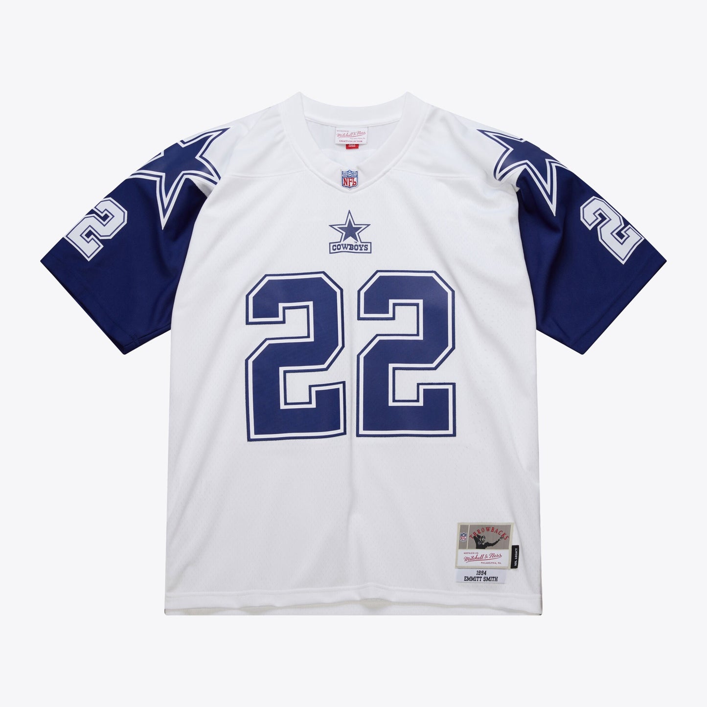 Men's Emmitt Smith White Dallas Cowboys 1994 NFL Legacy Mitchell & Ness Replica Jersey - Pro Jersey Sports