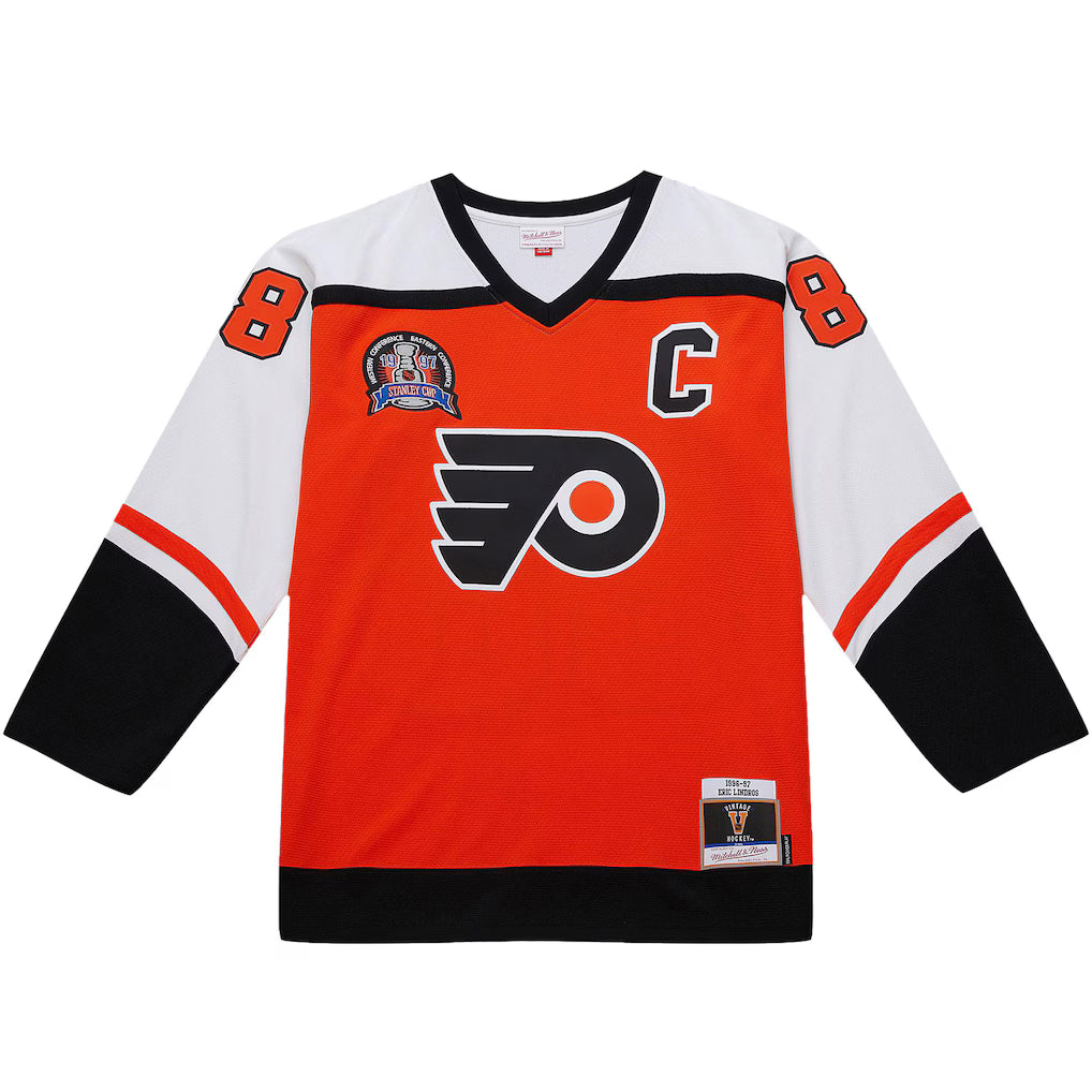 Men's Eric Lindros Philadelphia Flyers 1996-97 Orange Power Play Jersey - Pro Jersey Sports