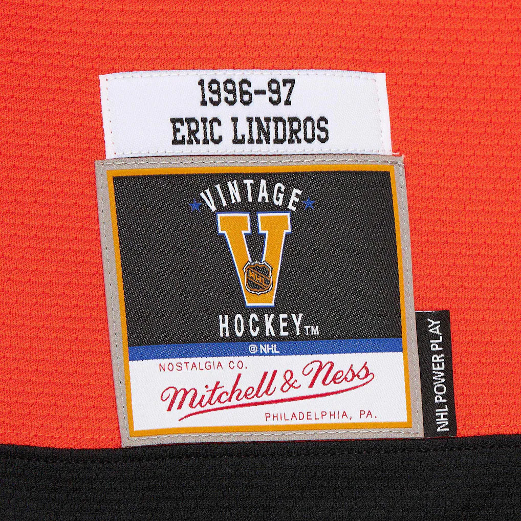 Men's Eric Lindros Philadelphia Flyers 1996-97 Orange Power Play Jersey - Pro Jersey Sports