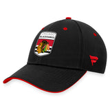 Men's Chicago Blackhawks Fanatics Branded Black NHL Authentic Pro Draft Flex Hat - Pro Jersey Sports