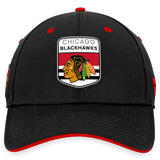 Men's Chicago Blackhawks Fanatics Branded Black NHL Authentic Pro Draft Flex Hat - Pro Jersey Sports