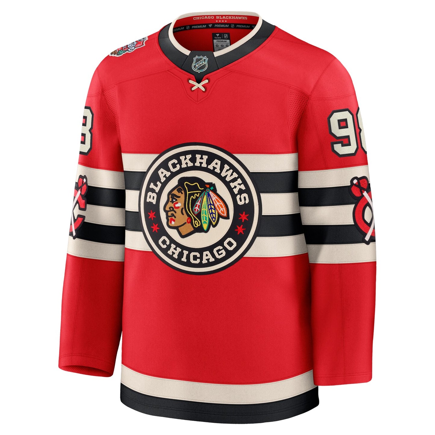 Men's Chicago Blackhawks Connor Bedard Fanatics Red 2025 NHL Winter Classic Premium Player Jersey