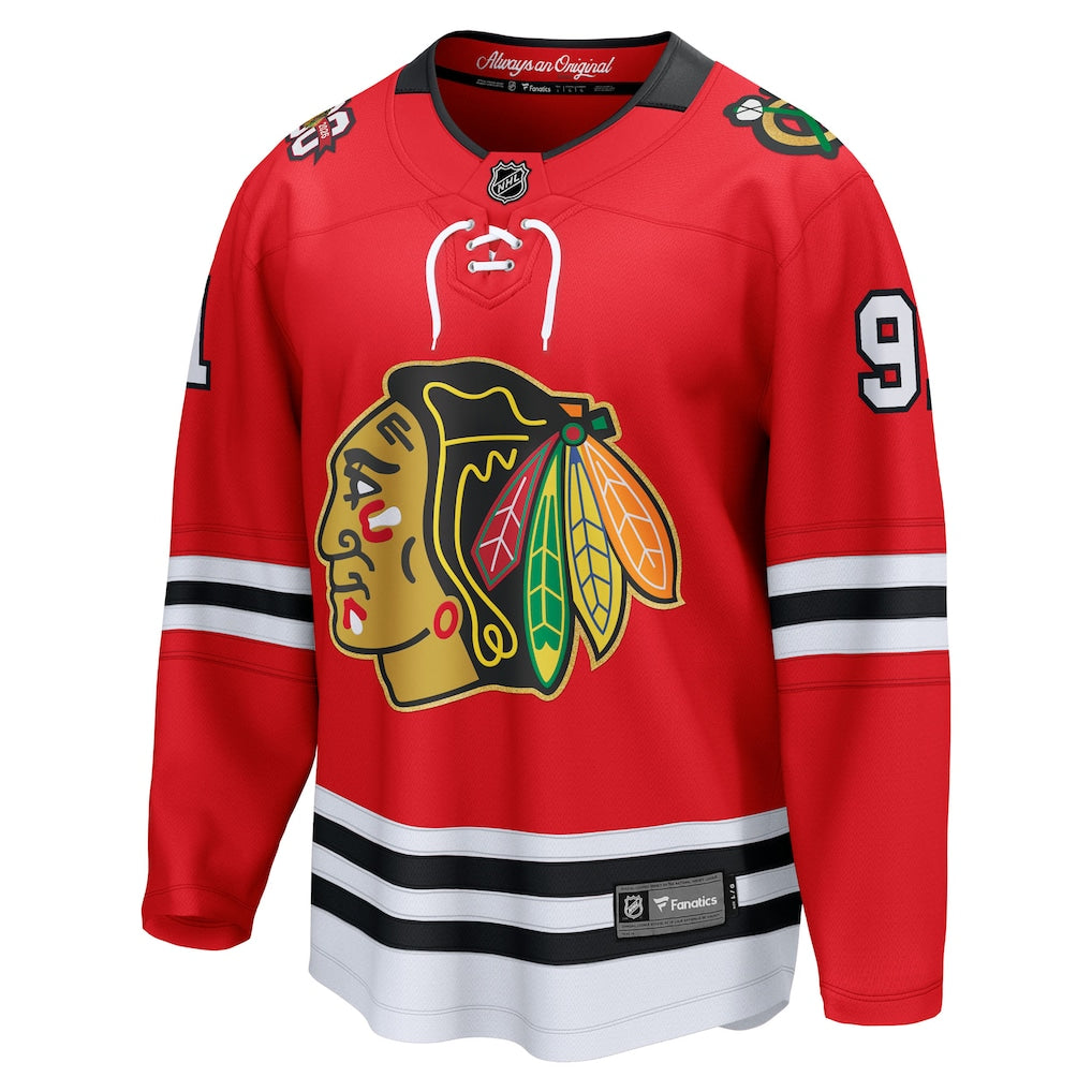 Men's Chicago Blackhawks Frank Nazar Fanatics Red Centennial Breakaway Player Jersey