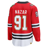 Men's Chicago Blackhawks Frank Nazar Fanatics Red Centennial Breakaway Player Jersey - Pro Jersey Sports