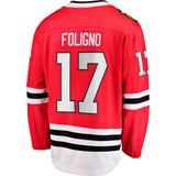 Men's Nick Foligno Chicago Blackhawks Red Home Fanatics Breakaway Premium Replica Jersey - Pro Jersey Sports