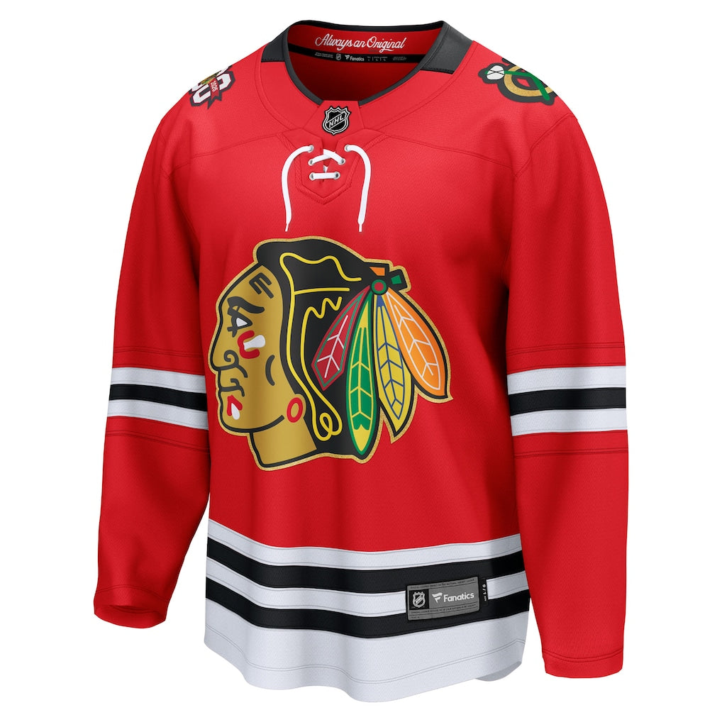 Men's Chicago Blackhawks Fanatics Red Centennial Blank Breakaway Jersey