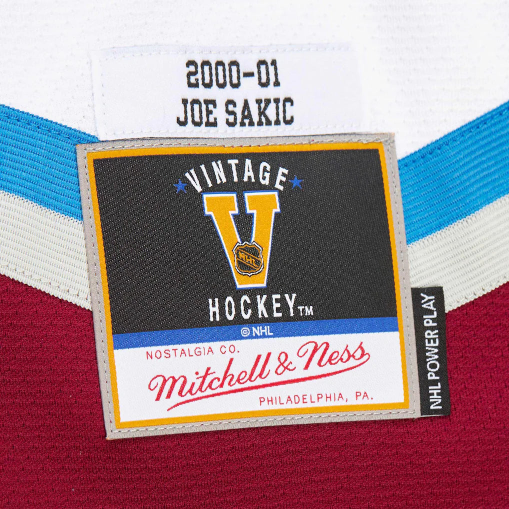 Men's Joe Sakic Colorado Avalanche White 2000-01 Power Play Jersey - Pro Jersey Sports