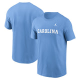 Men's North Carolina Tar Heels Jordan Brand Light Blue Primetime Wordmark T-Shirt - Pro Jersey Sports