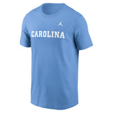 Men's North Carolina Tar Heels Jordan Brand Light Blue Primetime Wordmark T-Shirt - Pro Jersey Sports