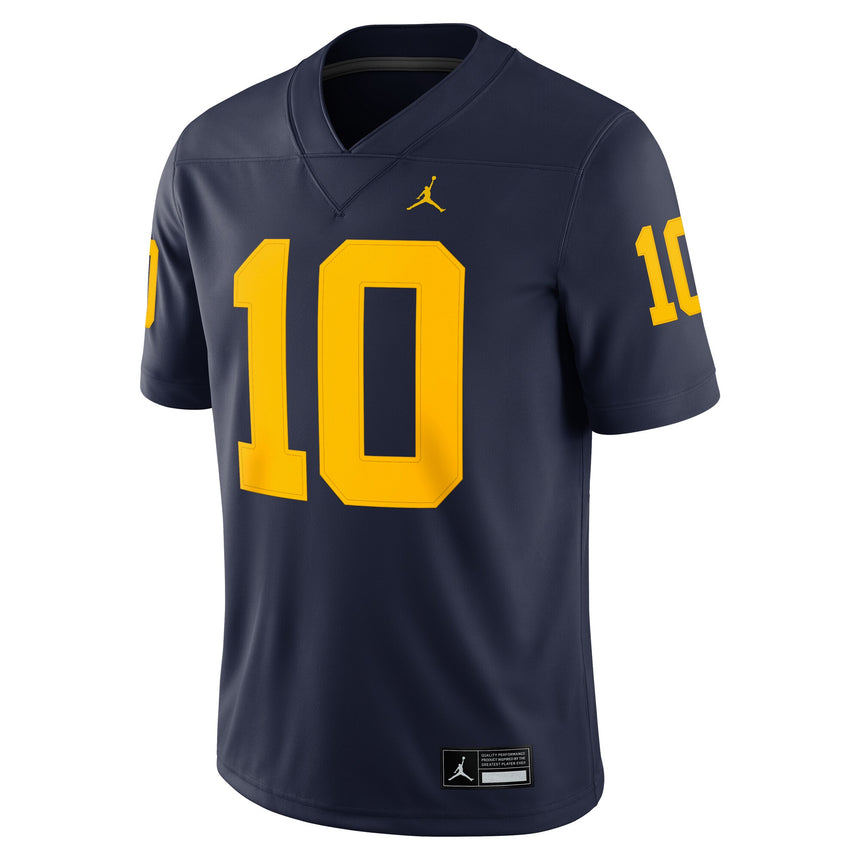 Men's Tom Brady Michigan Wolverines Navy Jumpman Nike Game Jersey - Pro Jersey Sports