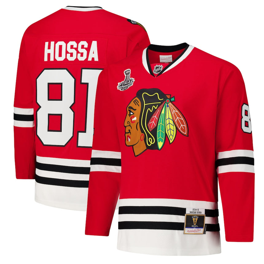 Men's Chicago Blackhawks Marian Hossa Red 2014-15 Power Play Jersey - Pro Jersey Sports