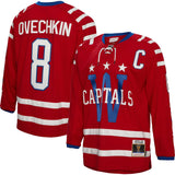 Men's Washington Capitals Alexander Ovechkin Mitchell & Ness Red 2015 Captain Patch Blue Line Player Jersey - Pro Jersey Sports