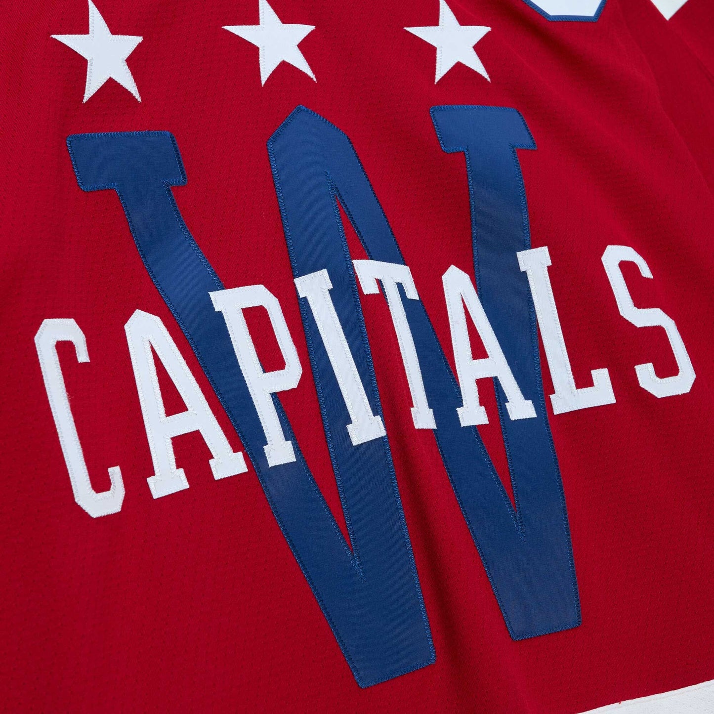 Men's Washington Capitals Alexander Ovechkin Mitchell & Ness Red 2015 Captain Patch Blue Line Player Jersey