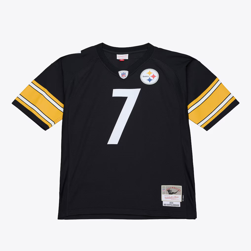 Men's Pittsburgh Steelers Ben Roethlisberger Mitchell & Ness Black 2004 Legacy Throwback Replica Jersey