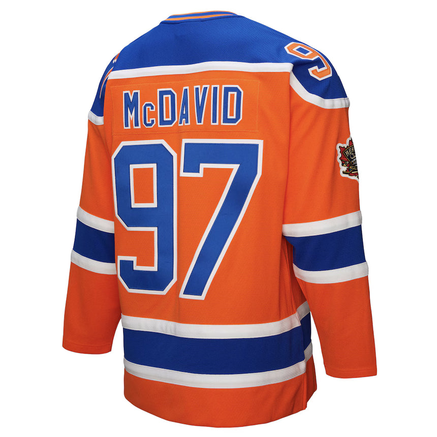 Men's Connor McDavid Edmonton Oilers Mitchell & Ness Power Play Jersey - Orange - Pro Jersey Sports