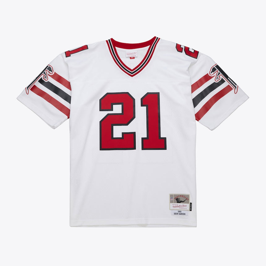 Men's Mitchell & Ness Deion Sanders White Atlanta Falcons 1989 Legacy Replica Jersey - Pro Jersey Sports