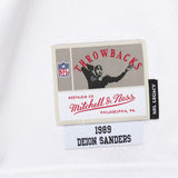 Men's Mitchell & Ness Deion Sanders White Atlanta Falcons 1989 Legacy Replica Jersey - Pro Jersey Sports