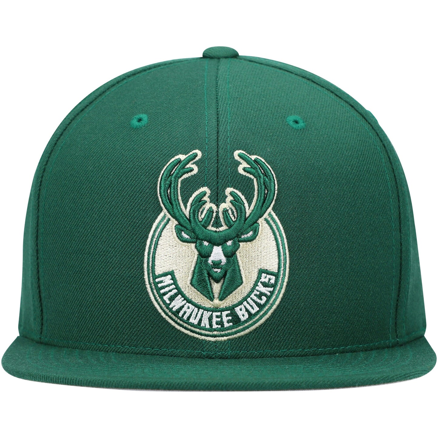 Milwaukee Bucks Mitchell & Ness Team Ground Snapback Hat - Hunter Green