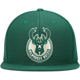 Milwaukee Bucks Mitchell & Ness Team Ground Snapback Hat - Hunter Green - Pro Jersey Sports