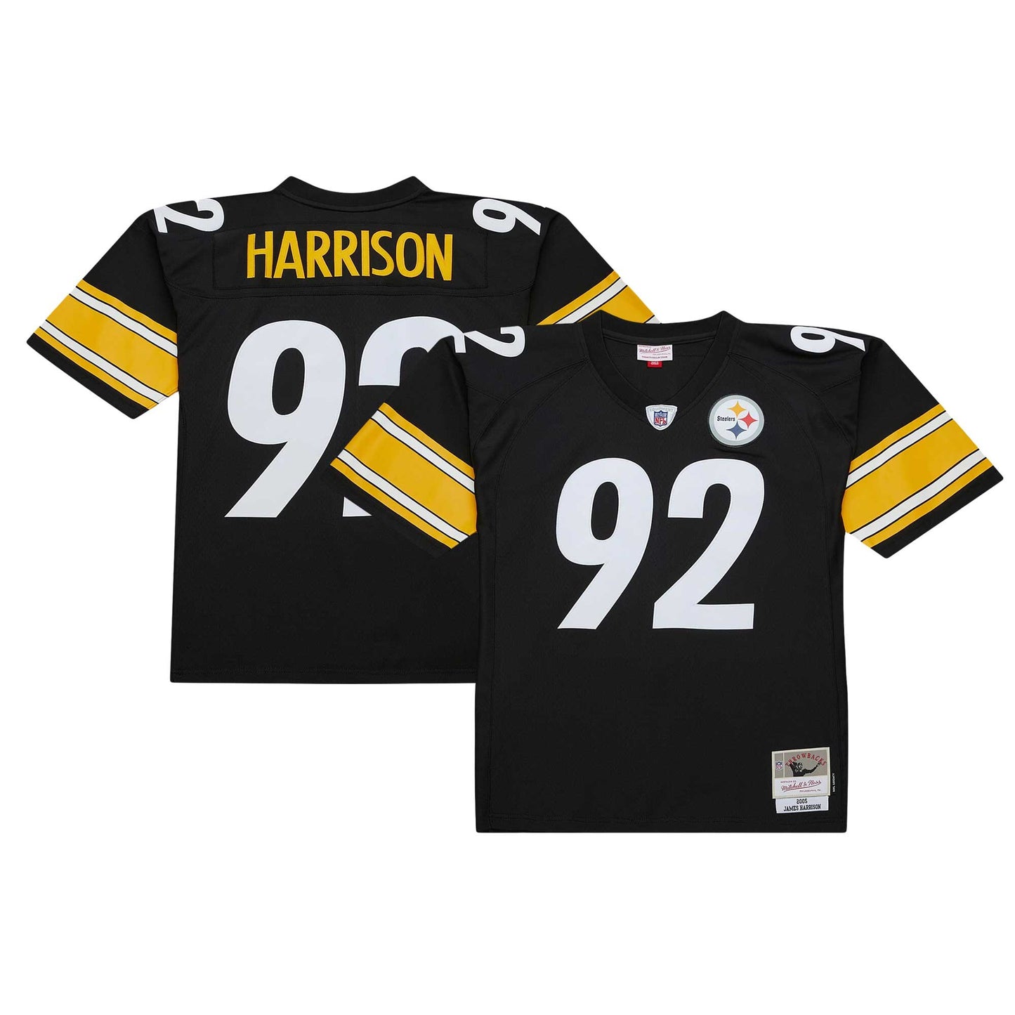 Men's James Harrison Pittsburgh Steelers Mitchell & Ness Black 2005 Legacy Replica Jersey